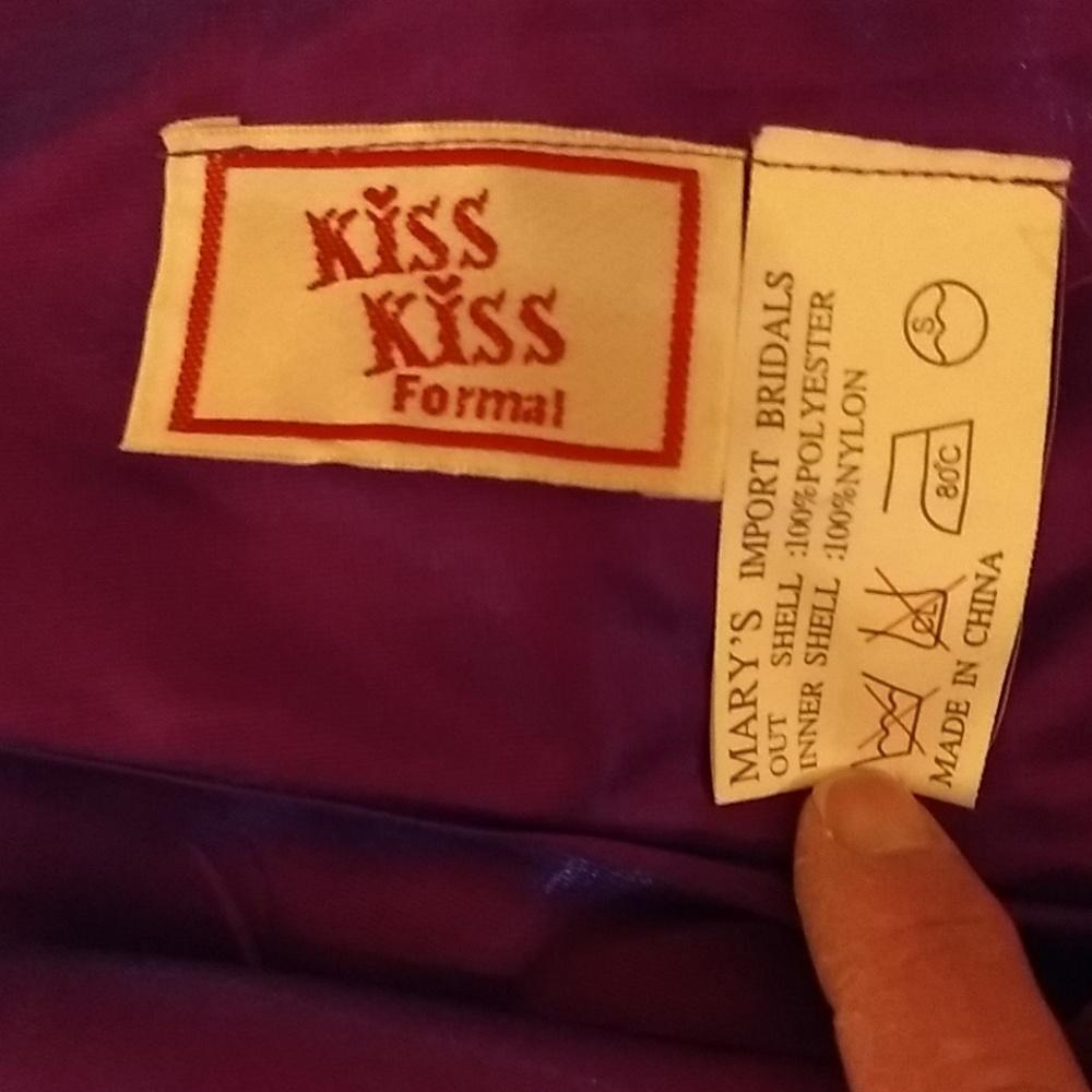 EUC sz 4 Metallic purple crinkle skirt short corset dress - Picture 6 of 6